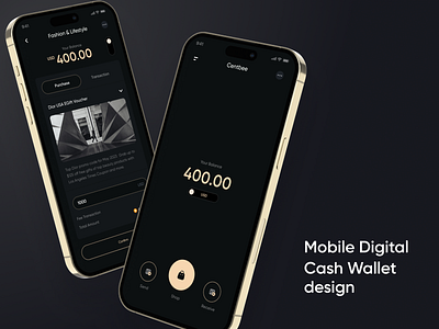 Digital Gold wallet design ui ux