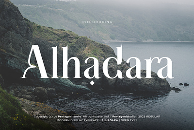 Alhadara | Modern Serif Font canva classy design fashion font illustration logo magazine retro serif typeface vintage