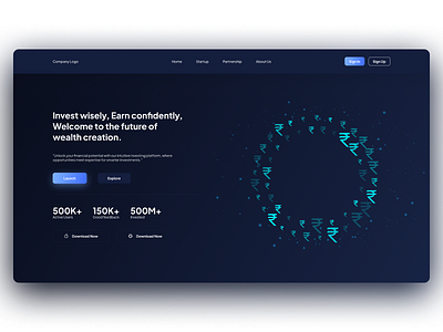 Investment Landing page 2d 3d design designer dribble graphic designer graphic designing illustration logo ui