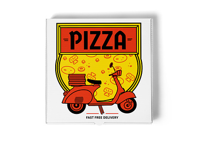 Pizza Box (Vespa) food package design pizza pizza box restaurant supply vespa