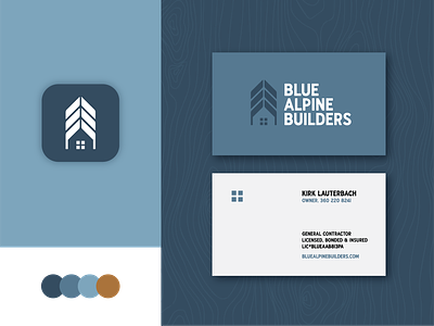 Blue Alpine Builders branding branding design graphic design icon illustration logo minimal typography vector