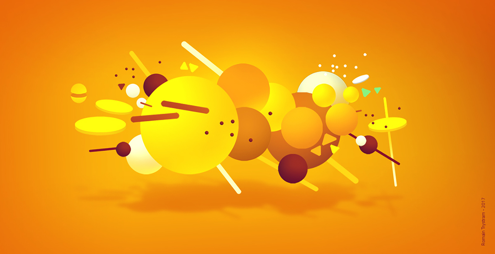 Simple shapes abstract art collection colorful design drawing enjoy form geometry gradient gravity illustration neon photoshop play playground shapes