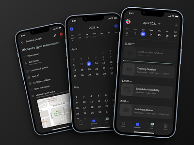 Booking and Schedule booking calendar ios iphone mobile schedule ui