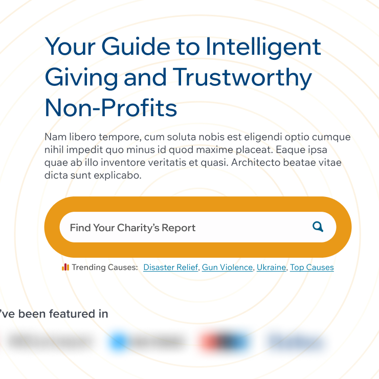 Find Your Charity's Report attention blue causes circles k2dstrategies nonprofit yellow