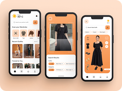 AI-powered Fashion Stylist App ai powered app app design dailyui design fashion stylist app figma ui ux