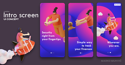 intro screen ui concept graphic design ui ux