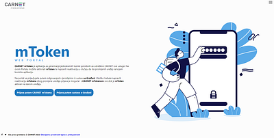 CARNET mToken web portal ui ux