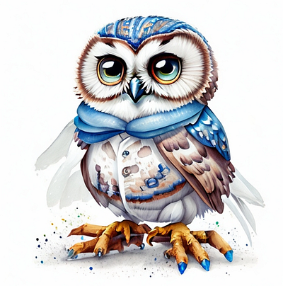 OWL the Master bird design draw graphic design illustration owl