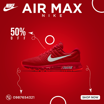 Air Max Nike Shoes Post Design branding graphic design