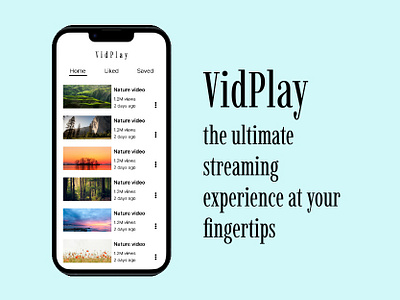 VidPlay - Video Player App UI app design ui