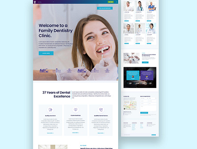 Dental Care Landing Page business business web business website clinic dental dentist dentistry designer doctor health health care interaction landing page landingpage orange orthodontics tooth ui website website design