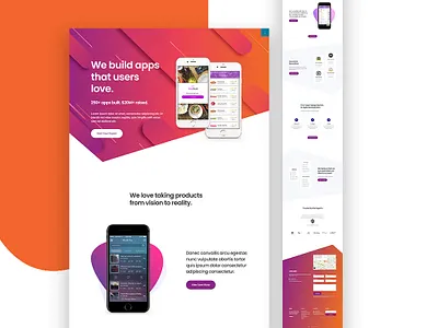 App Agency Landing Page Design app landing page business business web business website design designer home page landing landing page landingpage mobile app landing page ui ui design web web app web design webdesign website