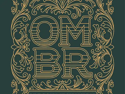 OMBR Western Flourish branding cowboy design flourish graphic design illustration leather script typography vector western