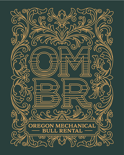 OMBR Western Flourish branding cowboy design flourish graphic design illustration leather script typography vector western