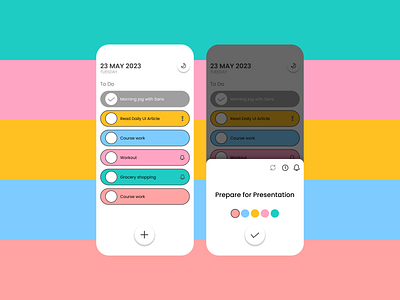 To-Do List Mobile App UI app colorful design figma minimal mobile simple ui ux