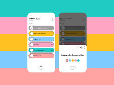 To-Do List Mobile App UI app colorful design figma minimal mobile simple ui ux