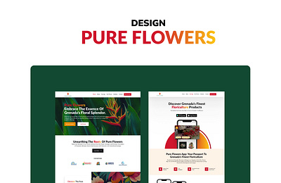 Pure Flowers Website Design design ui design web