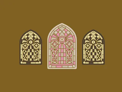 Stained Glass Illustration branding color design glass glass windows graphic design illustration illustrator logo marketing stained glass stained glass art stained glass design stained glass logo stained glass windows vintage design vintage window windows