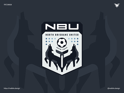 Retro Badge Design for North Brisbane United Futsal Team badge brand identity branding design emblem graphic design illustration logo