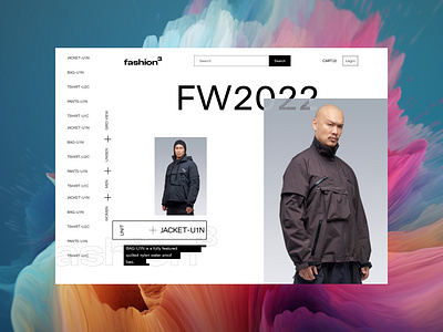 Monochromic fashion store design fashion ui ux