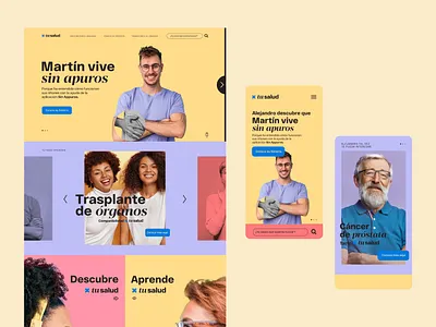 X tu salud Astellas / Website Design clean design health portal interaction design intuitive design medical design medical illustrations mobile app design mobile design navigation design online health responsive design user centered design user experience (ux) user interface (ui) vibrant colors visual design web design