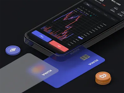 Kuna. Crypto Financial Platform. 3d banking blockchain btc chart credit card design crypto cryptocurrency debit card design eth financial app fintech mobile mobile app design neo bank payments wallet web 3.0 web design