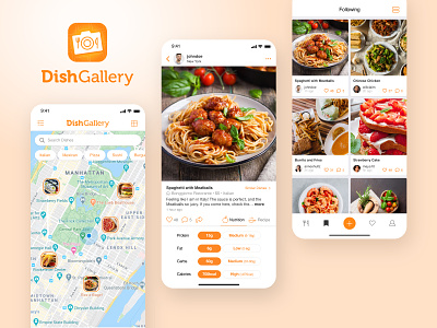 Social Sharing Food App app branding design graphic design interaction design logo mobile ui ui ui design ux design visual identity