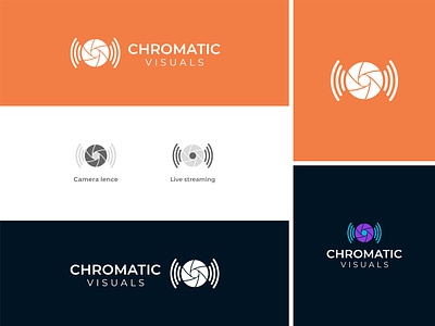 Chromatic Visuals Logo, full Branding Project abstract badge brand identity design chromatic visuals logo flat design full branding graphic design icon identity design illustrative lettering logo design logotype mark minimalist modern symbol typography wordmark