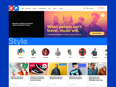 GQ - Style Landing Page design web design website