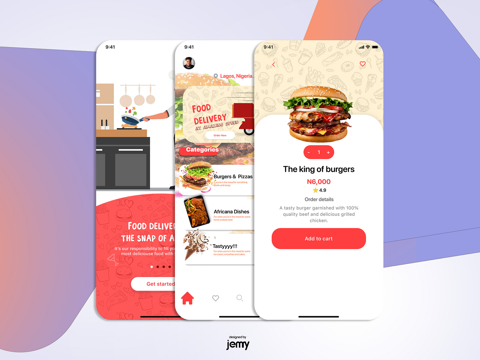 Food Service app concept UI/UX by Henry Ubam on Dribbble
