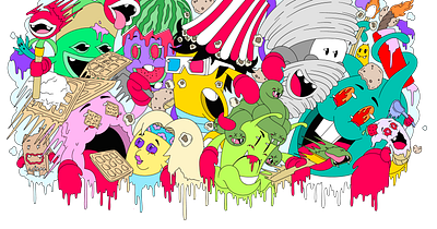Raregotchi Website Header Artwork branding character design design illustration logo nft vector web3 website header