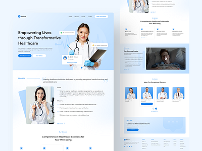 Hospital Website Landing Page clinic design desktop health hospital landing page medical website