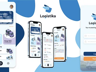 Logistics and Expedition Manager App, Logistika. app branding design graphic design illustration logo mobile modern ui uiux ux