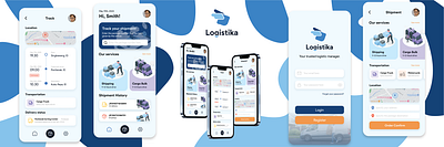 Logistics and Expedition Manager App, Logistika. app branding design graphic design illustration logo mobile modern ui uiux ux