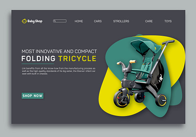 Online Baby Shop Web Landing Page Design Templete babayshop baby collection baby products baby toys banner design for baby shop graphic design landing pages web banner web post