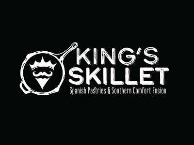 Kings Skillet Logo BNW design graphic design logo typography