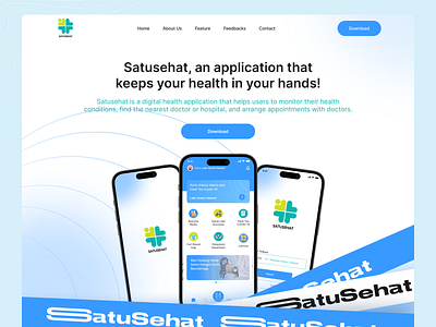 SatuSehat - Website Landing Page clean design doctor health health care healthcare hero section landingpage medical medical app medical website minimalist mobile design revamp ui ui design ux web website