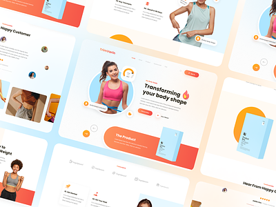 Weight Loss Fitness Product - Landing Page Short dailyui design fitness fitness product gym landing page product design ui ux web design workout