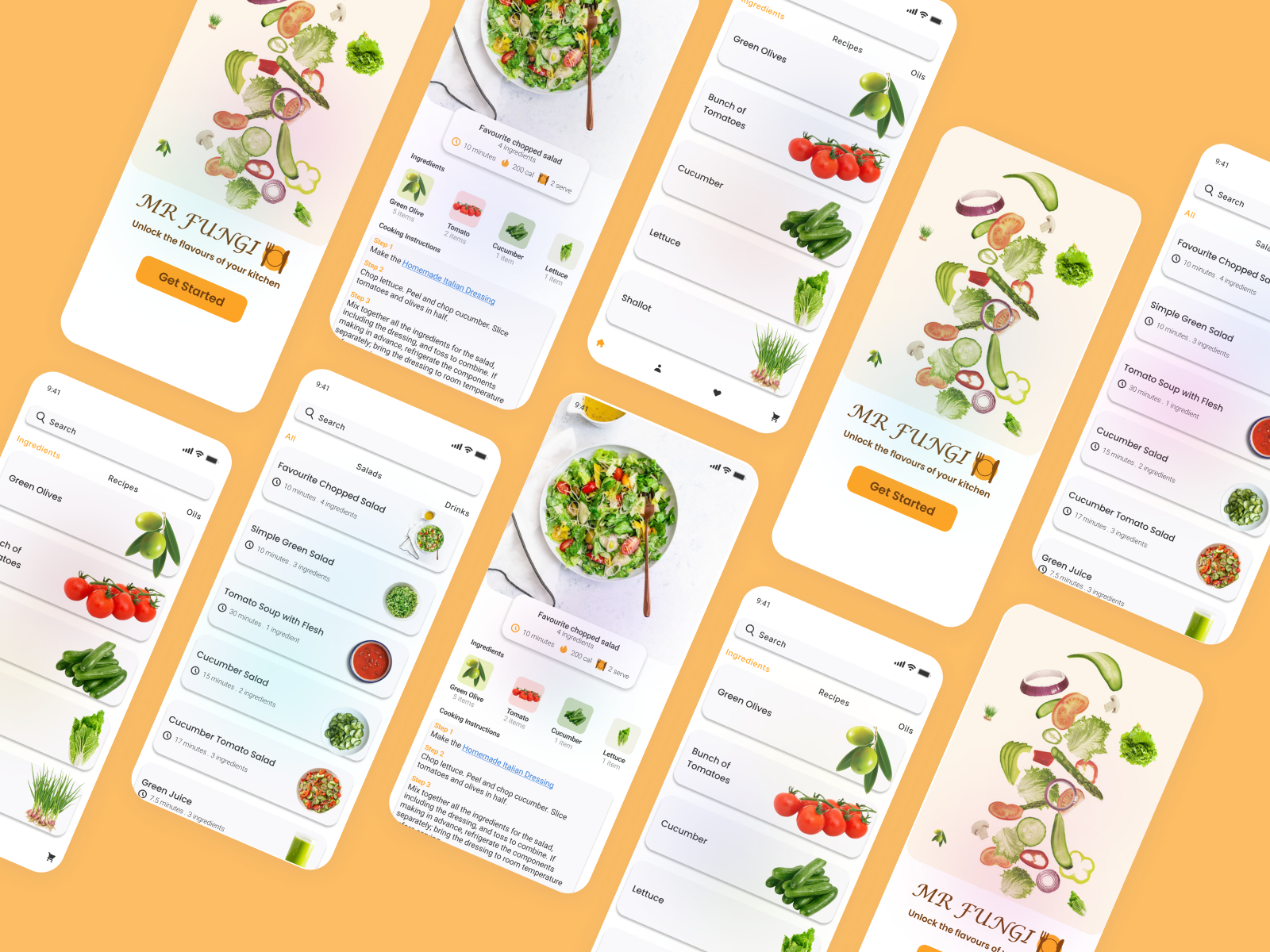 Example of Mr Fungi: A mobile recipe app