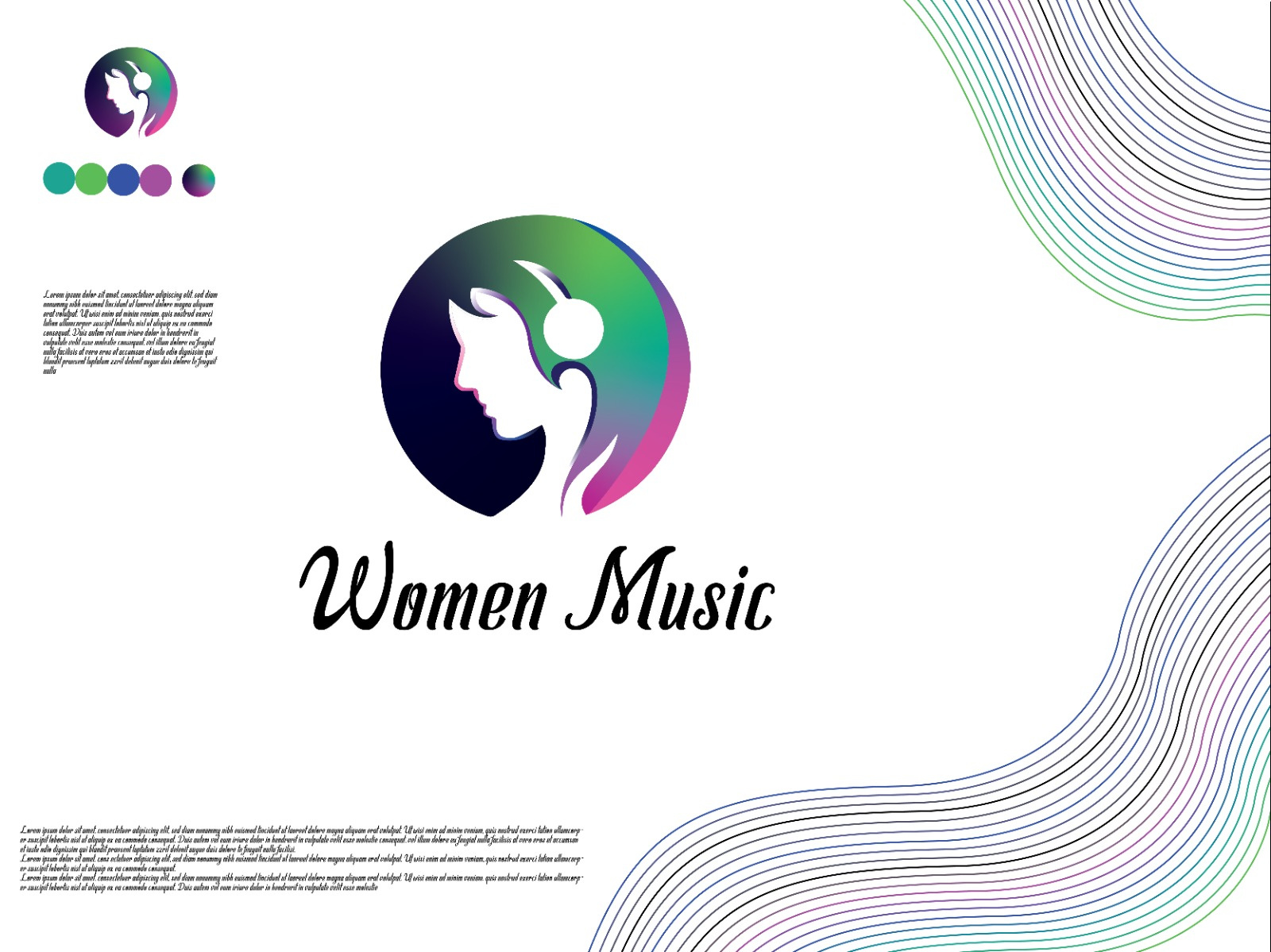 Women Music Logo For Sell by Fariya Ahmed Mim on Dribbble