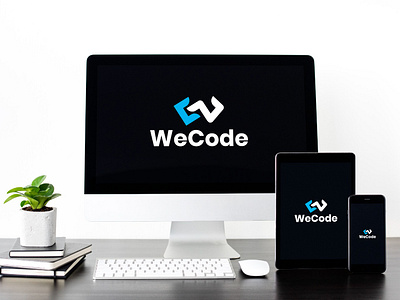 We code logo for sell branding business logo code logo company logo design graphic design illustration letter logo logo typography ui unique logo ux vector wecode