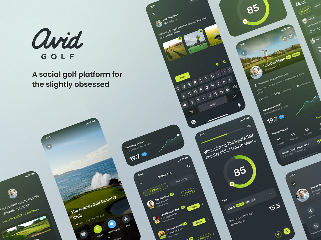 Avid Golf Mobile App Full Preview by Afif ⚡️ Bimantara for Agensip UI