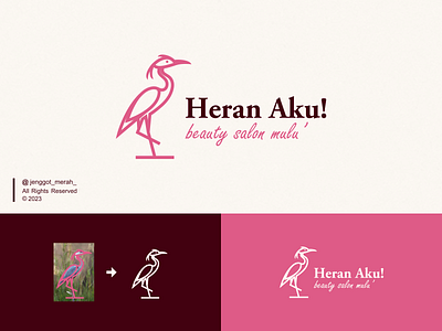 Heron Logo Mark beauty bird bouttique branding clean crane geometry hair heron herons icon line logo logodesign maniqueen minimalism modern nail salon symbol