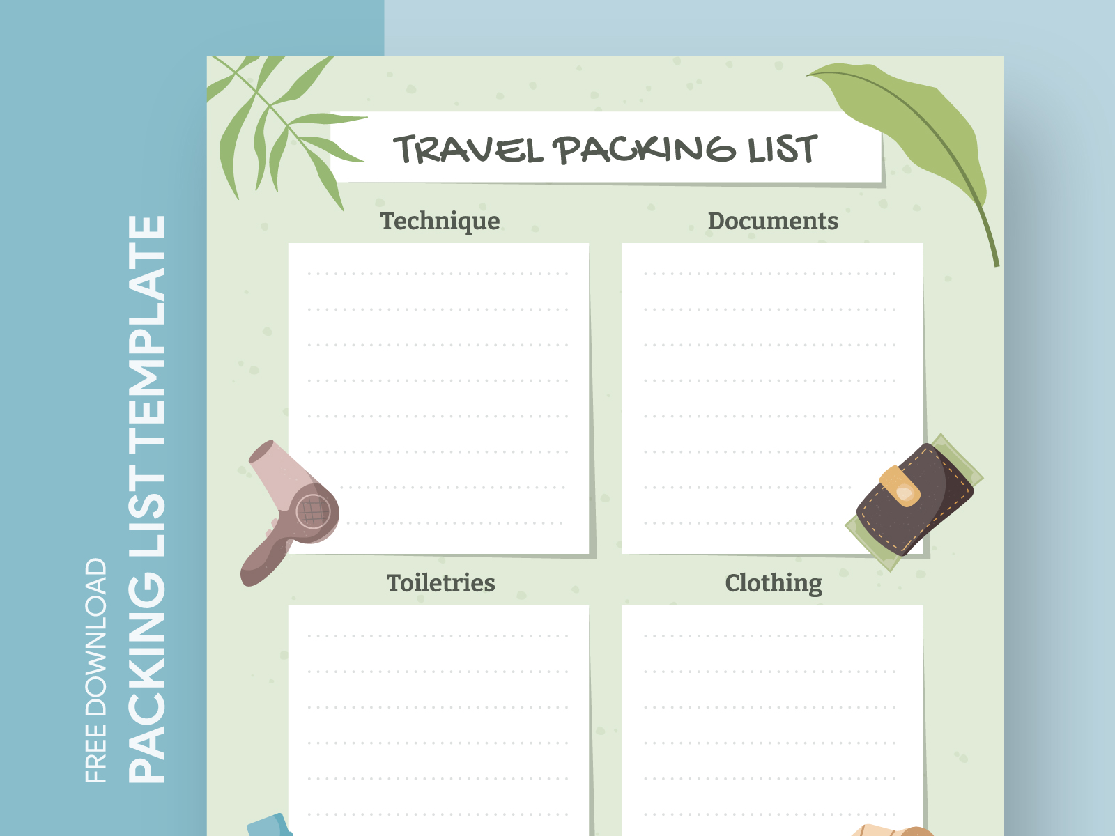 Printable Packing List Free Google Docs Template By Free Google Docs ...