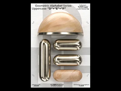 CB Design PC-163 36daysoftype 3d 3dposter abctract alphabet cinema4d composition geometric layout poster redshift shapes simpleshapes typography