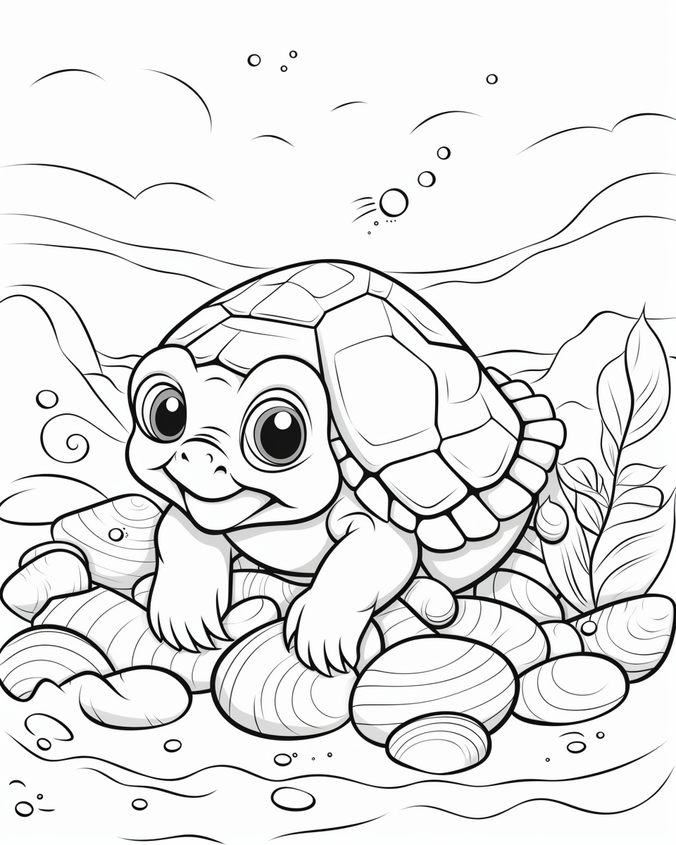 Beautiful Cute Turtle Coloring Pages by Likhon Rahman on Dribbble