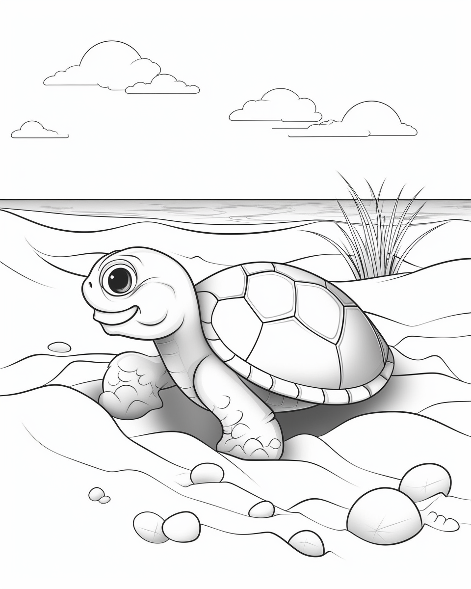 Beautiful Cute Turtle Coloring Pages by Likhon Rahman on Dribbble