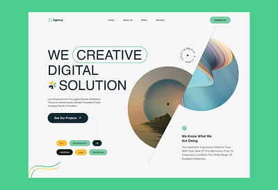 Creative Digital Agency agency agency landing page agency website clean clean design design digital agency digital marketing landing page marketing modern ui design web web design website website design