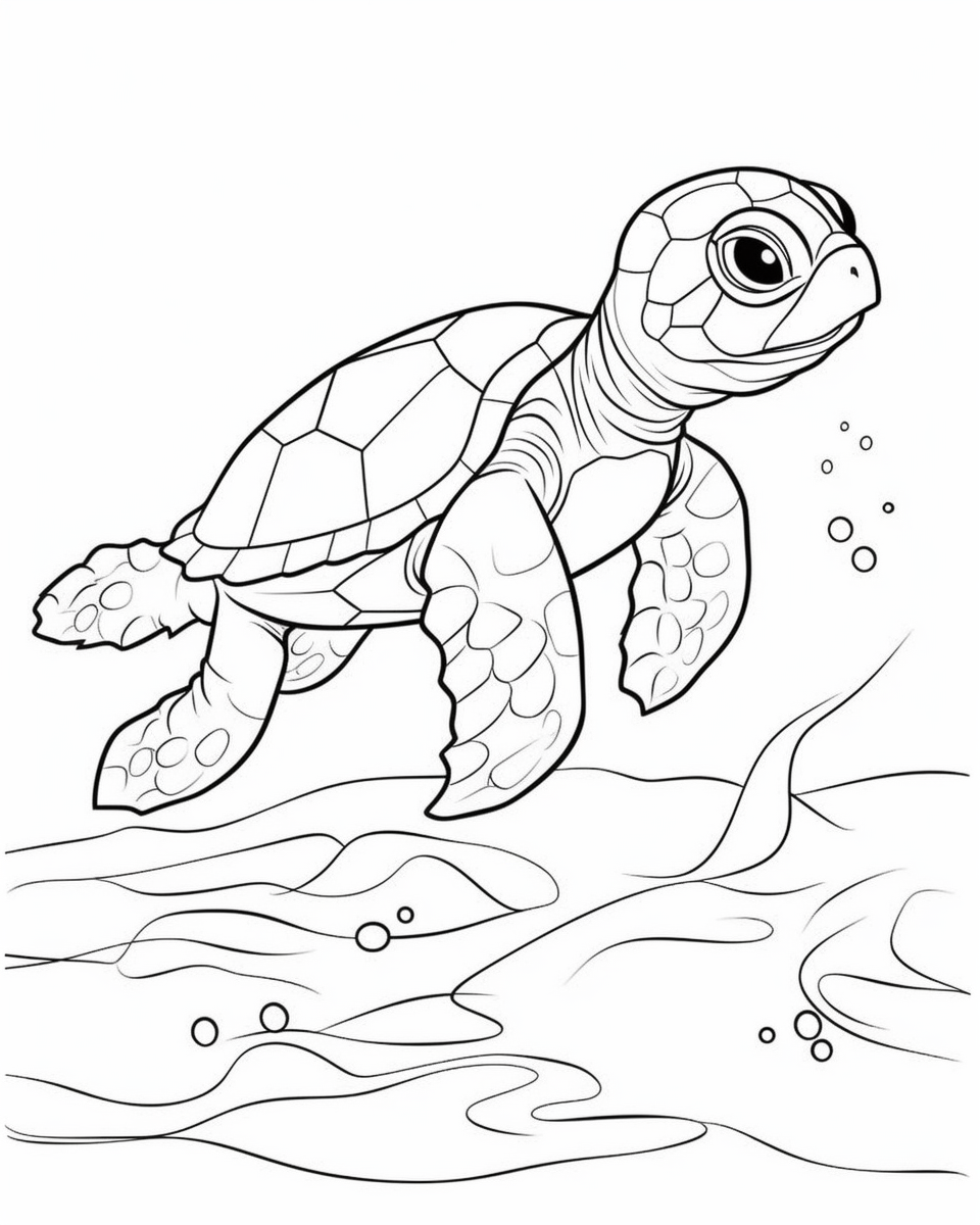 Beautiful Cute Turtle Coloring Pages by Likhon Rahman on Dribbble