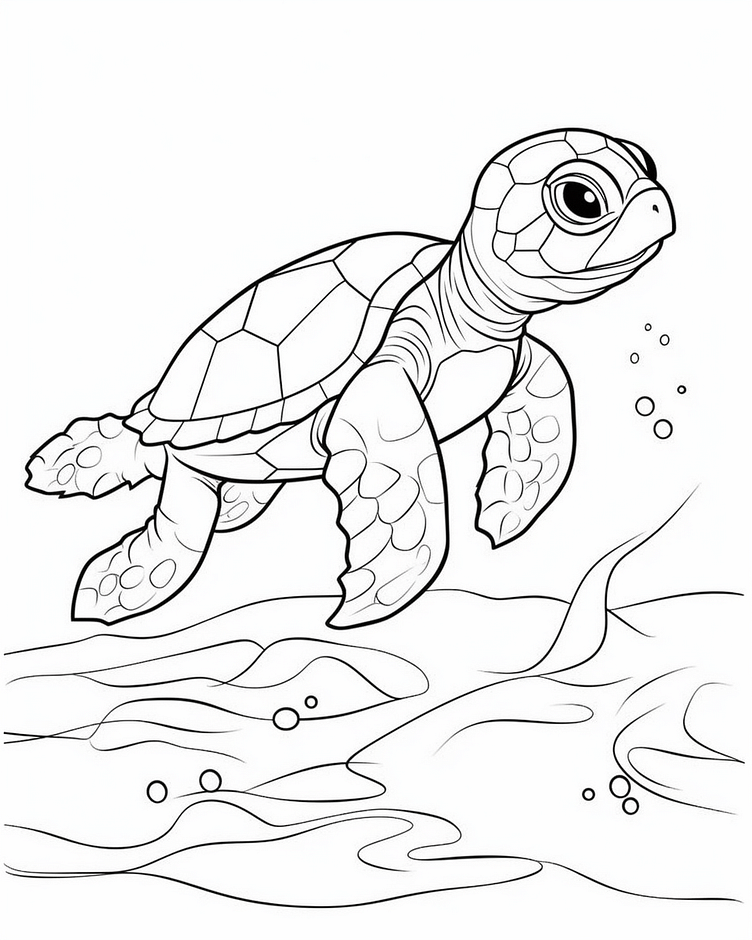 Beautiful Cute Turtle Coloring Pages by Likhon Rahman on Dribbble